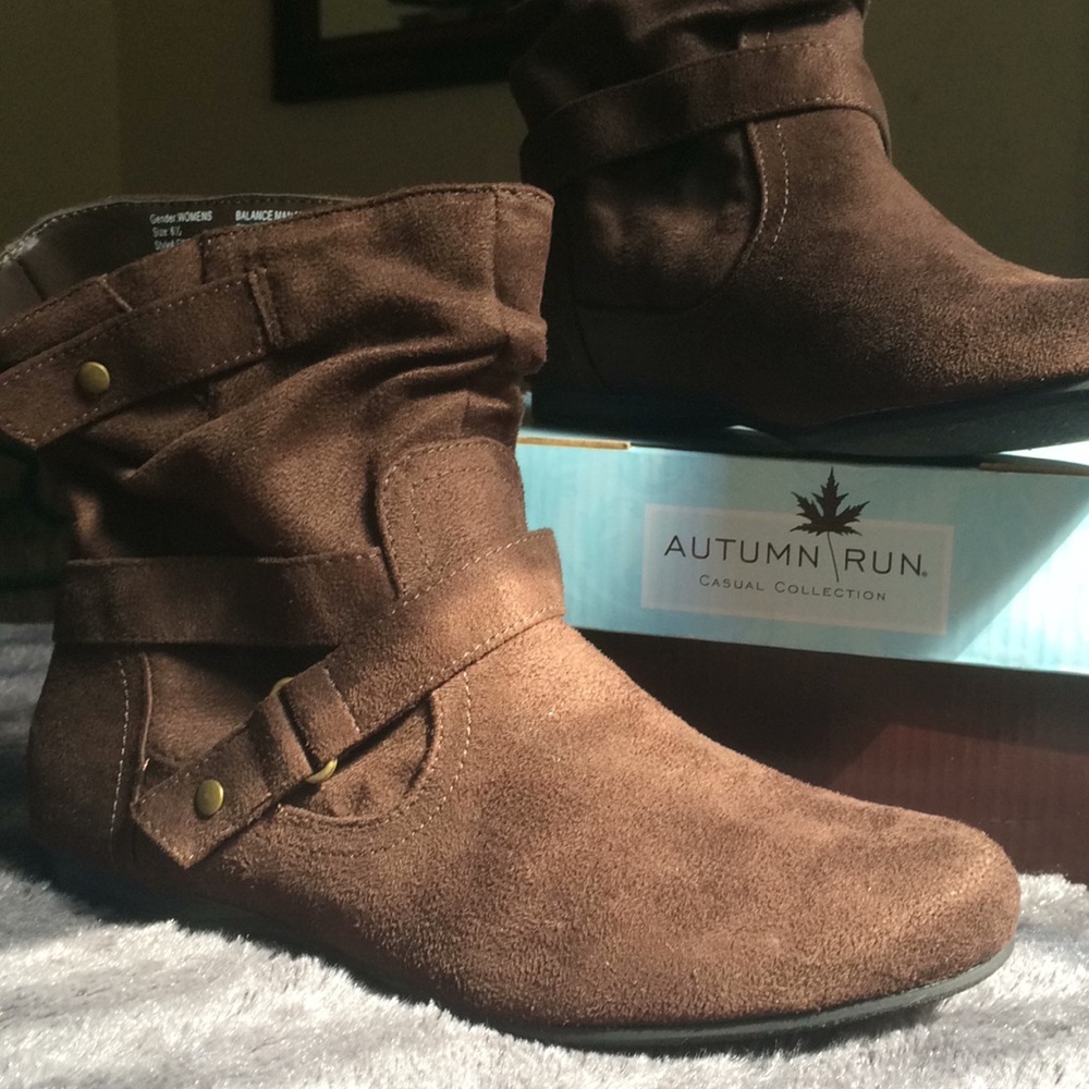 Brown autumn boots